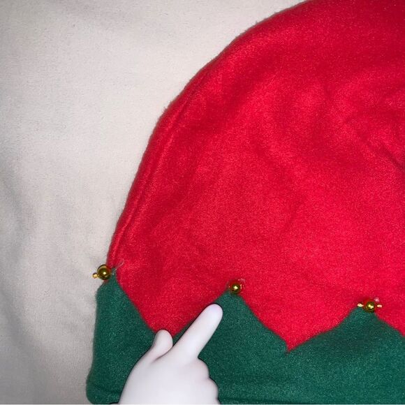 Christmas Elf Dress Girl’s Large Holiday Novelty Costume Santa Green Red Funny - Picture 11 of 13